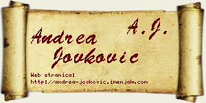 Andrea Jovković vizit kartica
